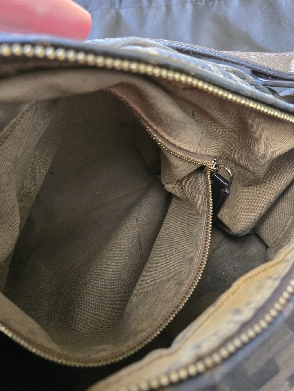 Fendi Brown and Black Zucca Canvas Shoulder Bag - Picture 10 of 10
